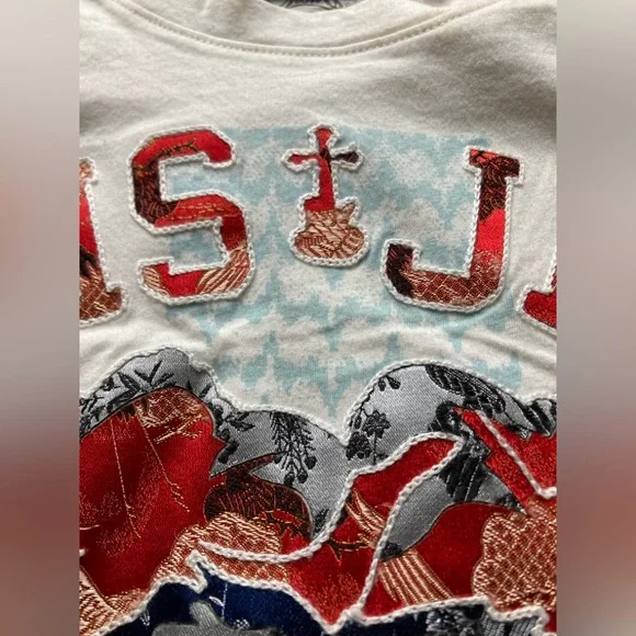 Vintage Elvis Jesus Country 04 Rare Iron Lion Zion Mens Medium Ivory Tshirt - Picture 7 of 14